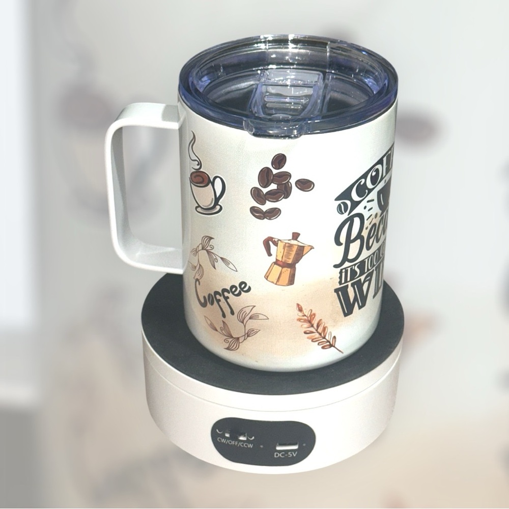 NIB 12oz Sublimated Coffee Tumbler With Handle. - Picture 5 of 8